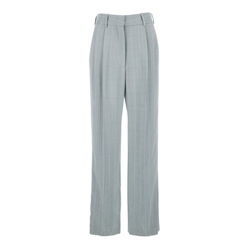 Blaze Milano Women Light Blue Trousers With Striped Motif In Viscose Woman